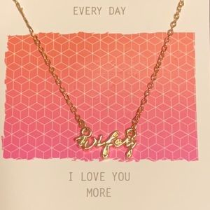 Charming Charlie’s - Gold “Wifey” necklace